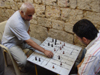 Men Playing Chess in the Old Town Area of Saida